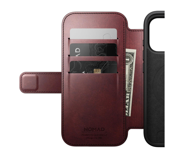 Nomad Modern Leather Folio do iPhone 17 Pro MagSafe burgund - 1362229 - zdjęcie 6